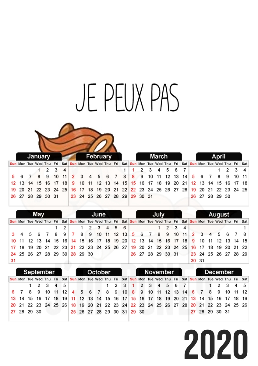  Je peux pas jai poney for A3 Photo Calendar 30x43cm