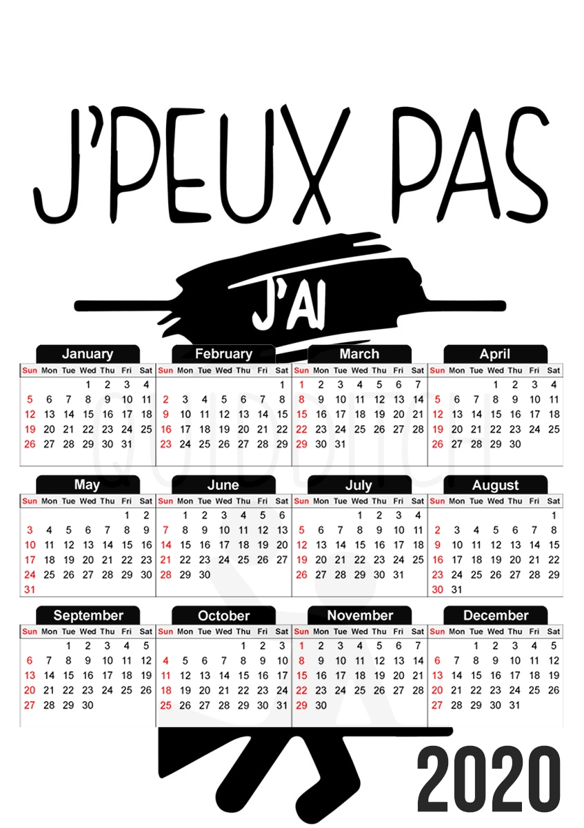  Je peux pas jai Quidditch for A3 Photo Calendar 30x43cm