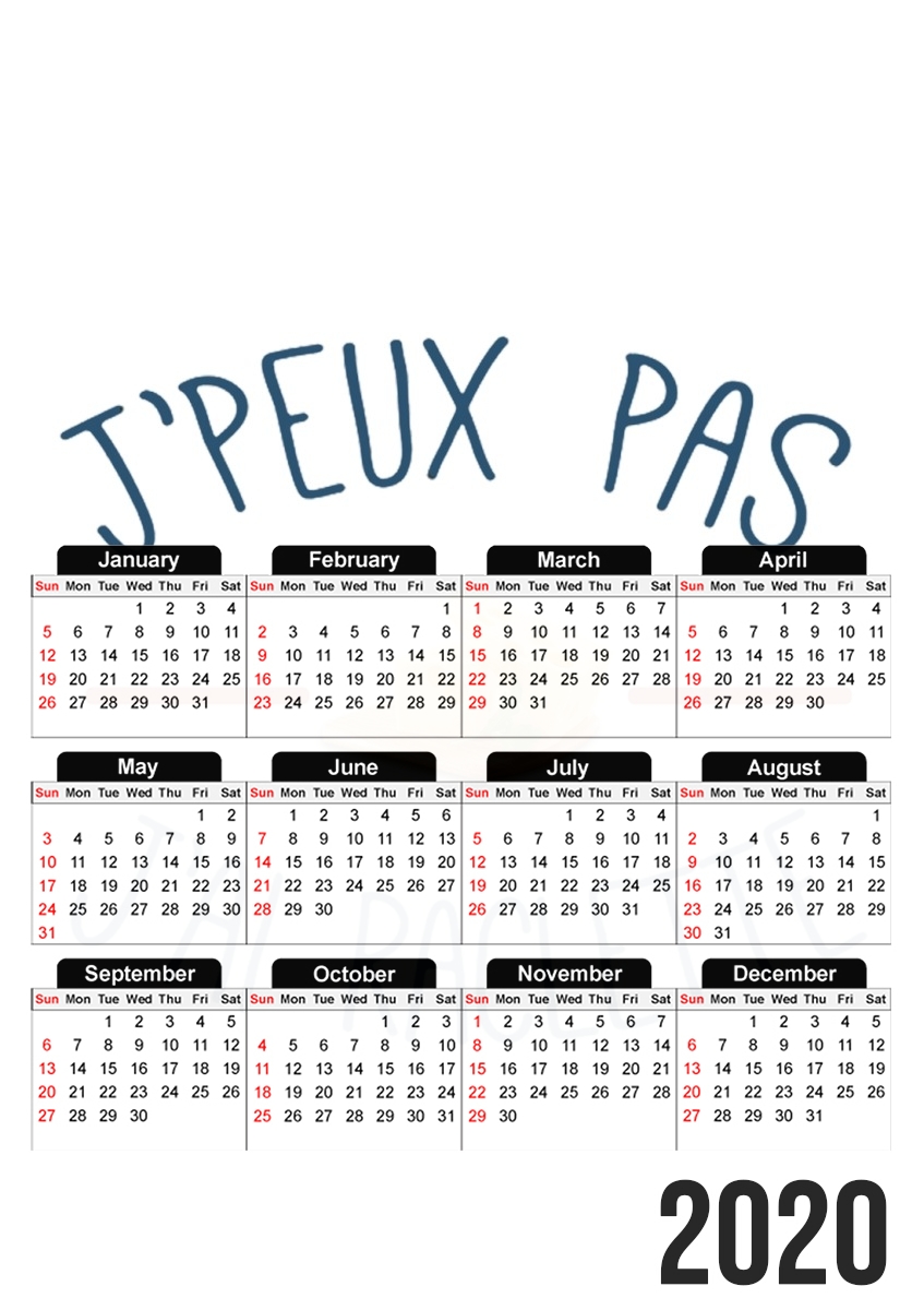  Je peux pas jai raclette for A3 Photo Calendar 30x43cm