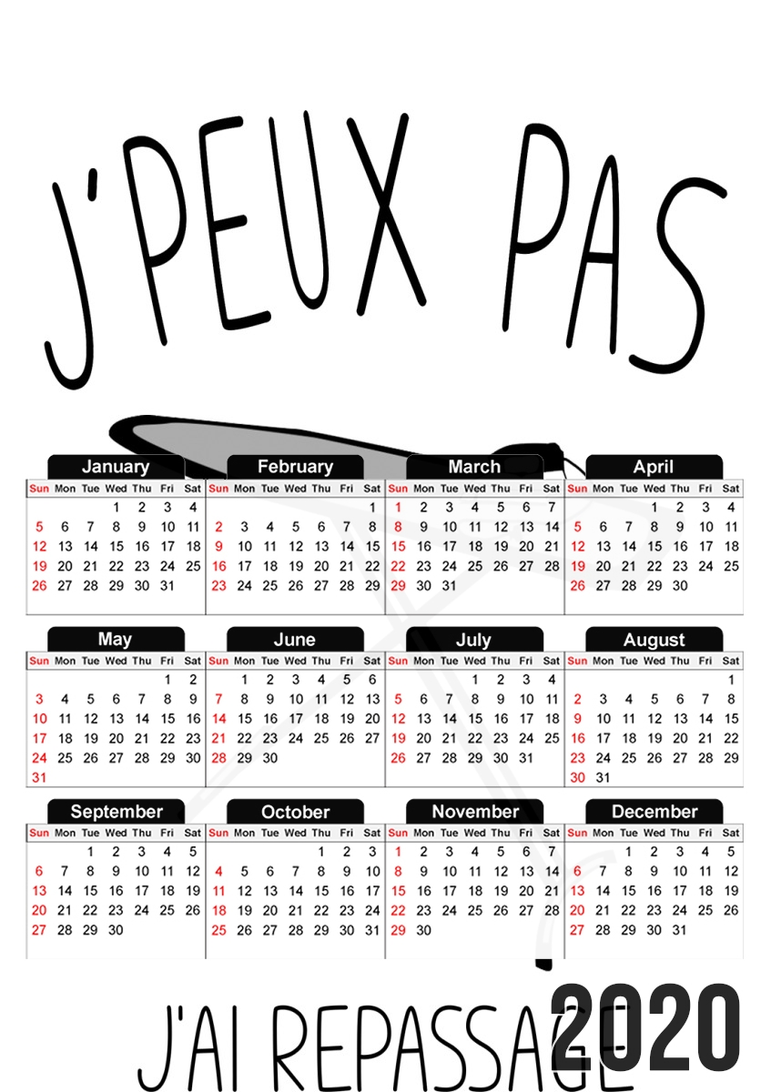  Je peux pas jai repassage for A3 Photo Calendar 30x43cm