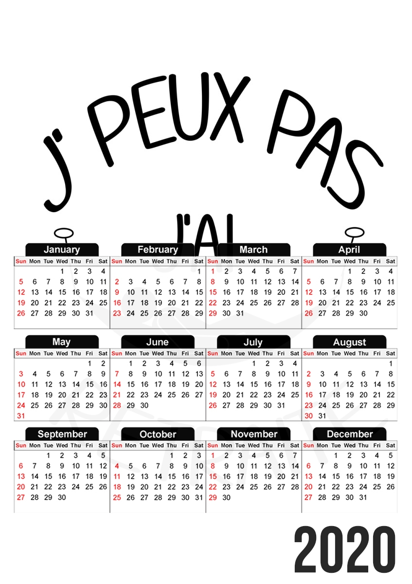  Je peux pas jai retraite for A3 Photo Calendar 30x43cm