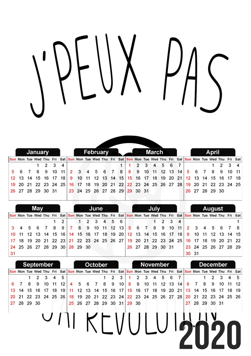  Je peux pas jai revolution for A3 Photo Calendar 30x43cm