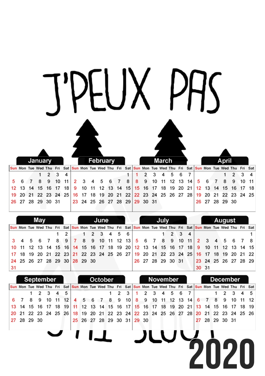  Je peux pas jai scout for A3 Photo Calendar 30x43cm