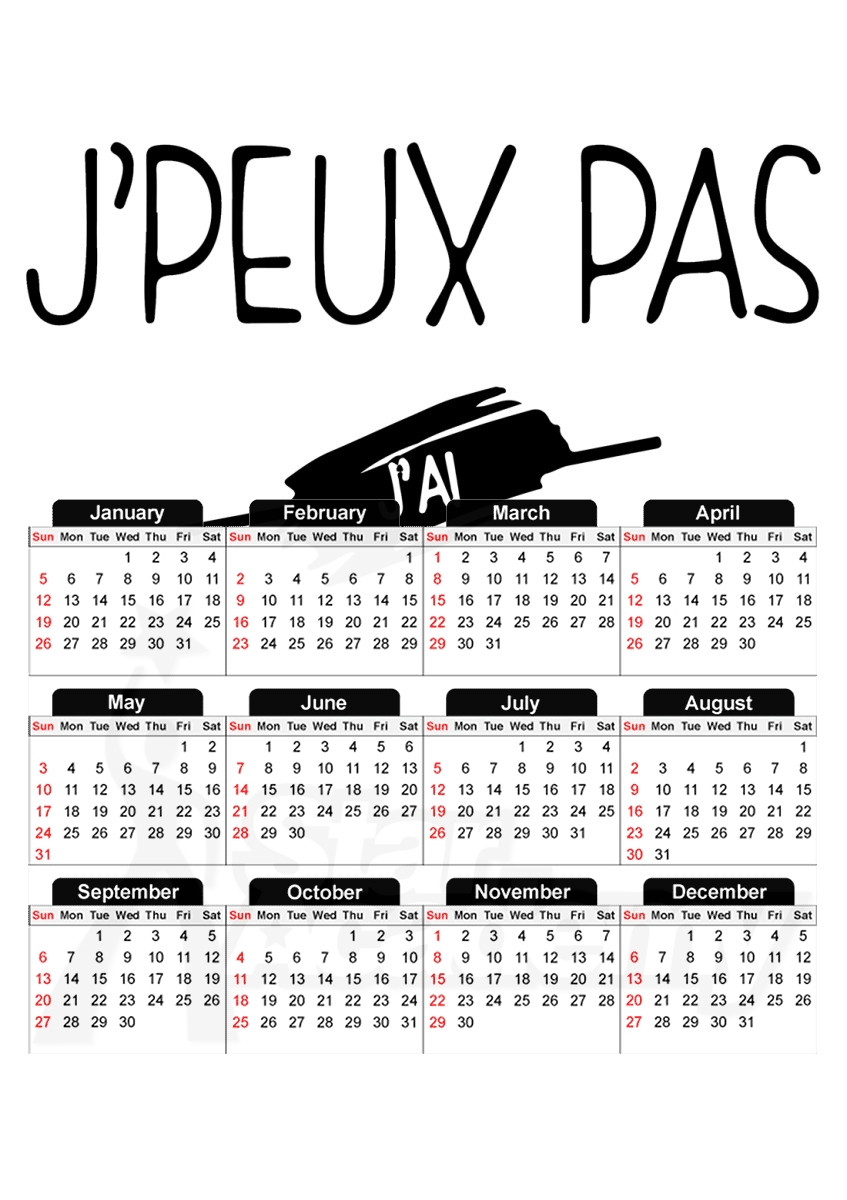  Je peux pas jai Star Academy for A3 Photo Calendar 30x43cm