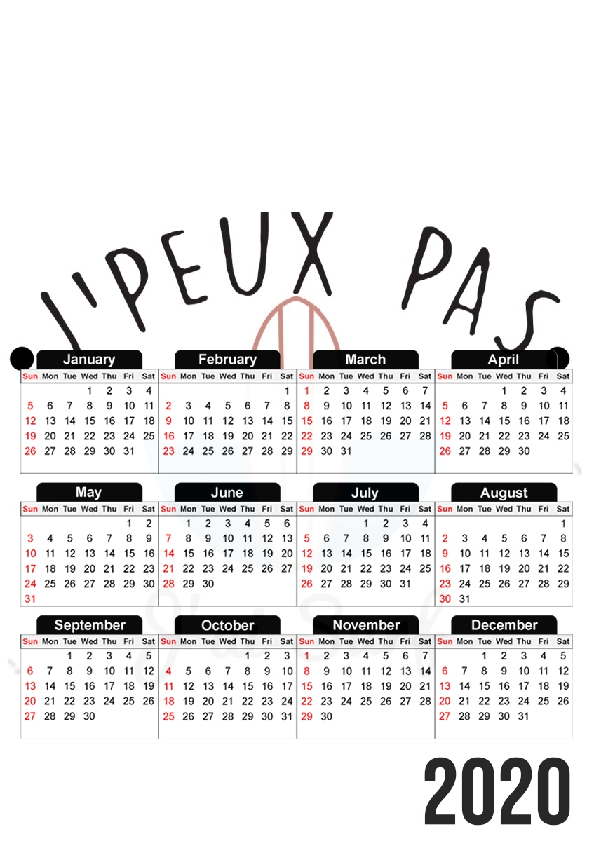  Je peux pas jai surf for A3 Photo Calendar 30x43cm