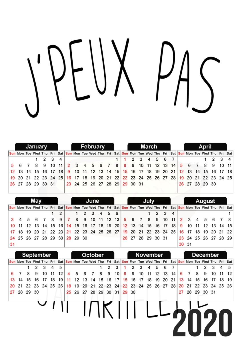  Je peux pas jai tartiflette for A3 Photo Calendar 30x43cm