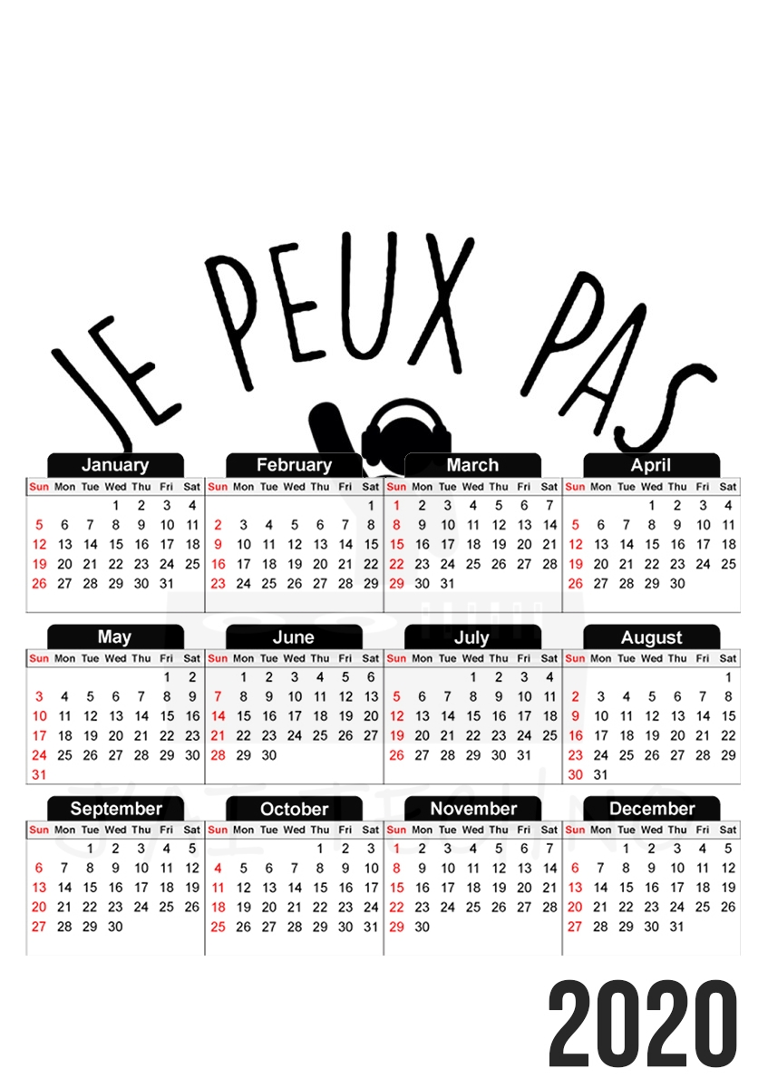  Je peux pas jai techno Festival for A3 Photo Calendar 30x43cm