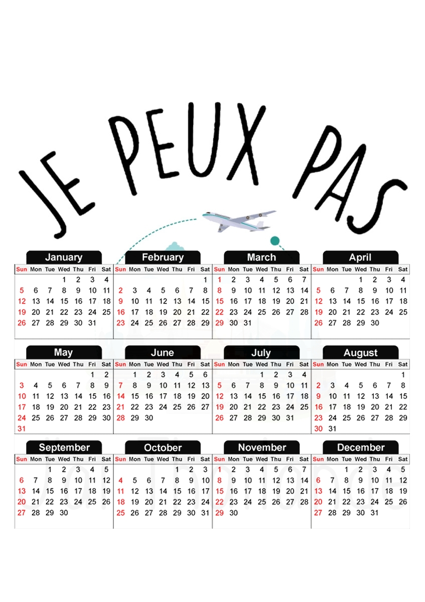  Je peux pas jai thailand for A3 Photo Calendar 30x43cm