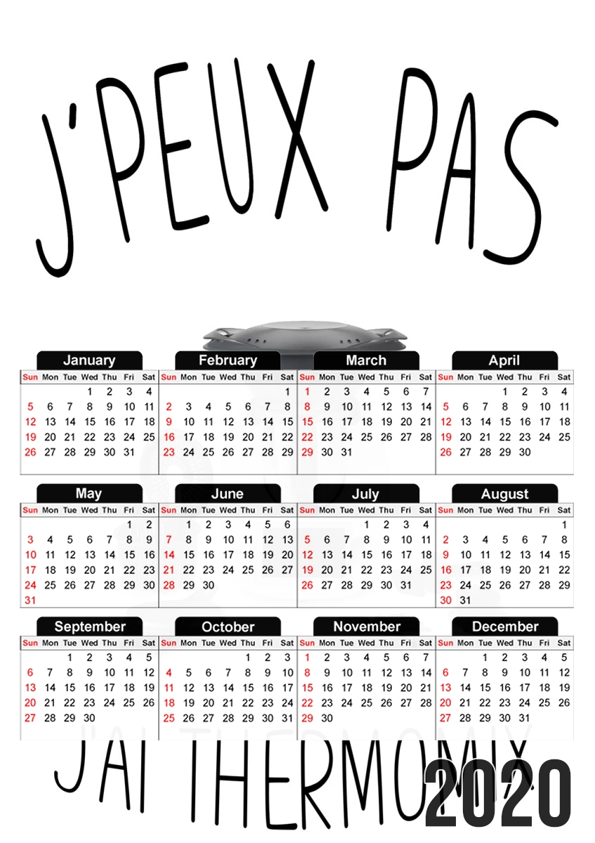  Je peux pas jai thermomix for A3 Photo Calendar 30x43cm