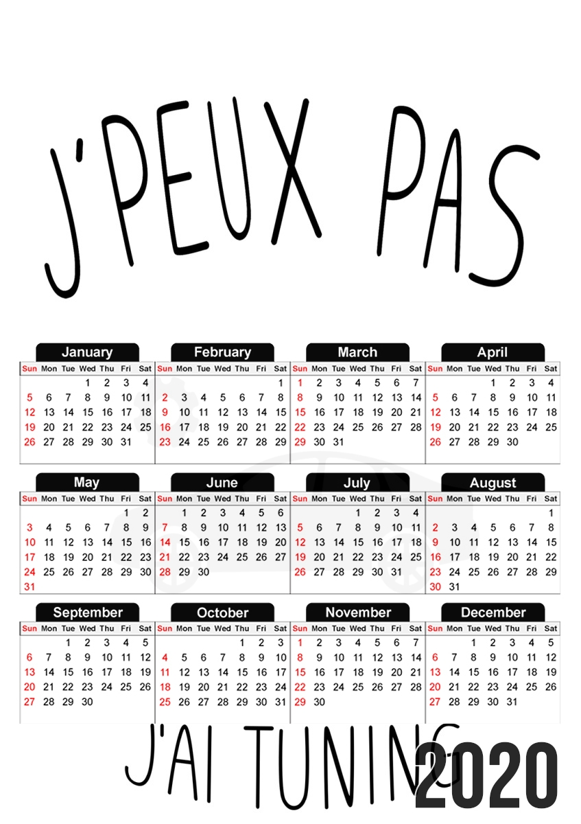  Je peux pas jai tuning for A3 Photo Calendar 30x43cm