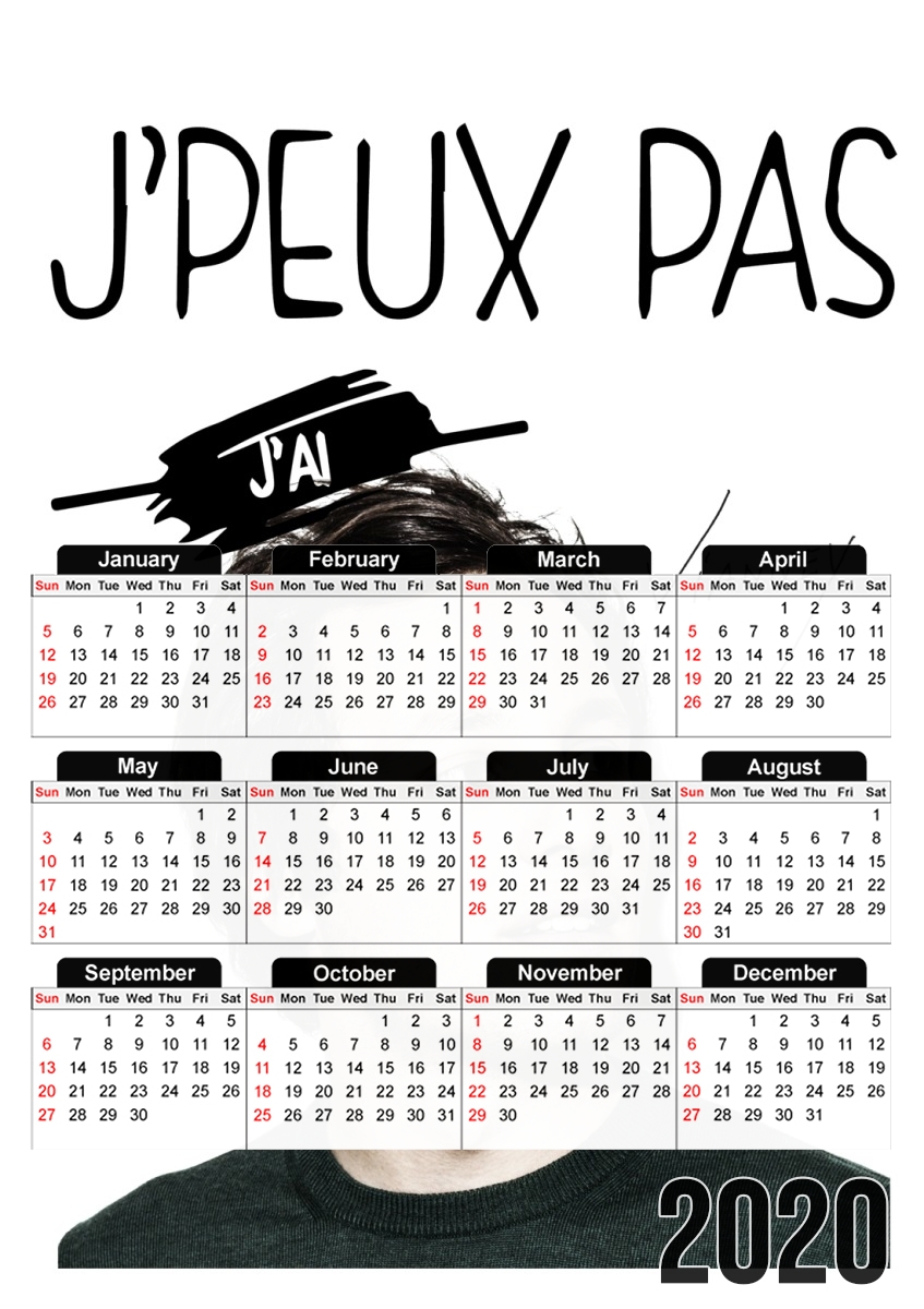  Je peux pas jai vianney for A3 Photo Calendar 30x43cm