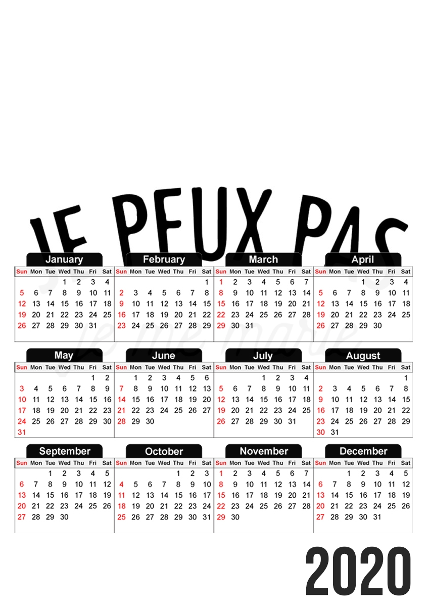  Je peux pas je me marie for A3 Photo Calendar 30x43cm