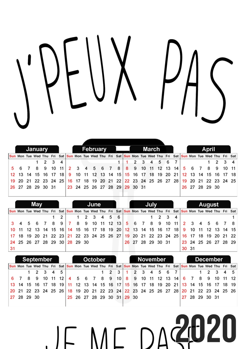  Je peux pas je me rase for A3 Photo Calendar 30x43cm