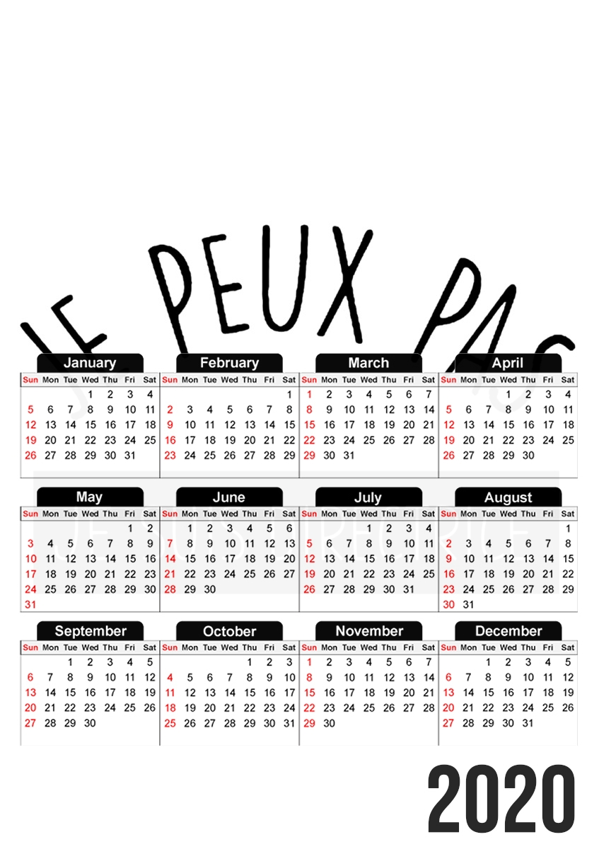  Je peux pas je suis directrice for A3 Photo Calendar 30x43cm