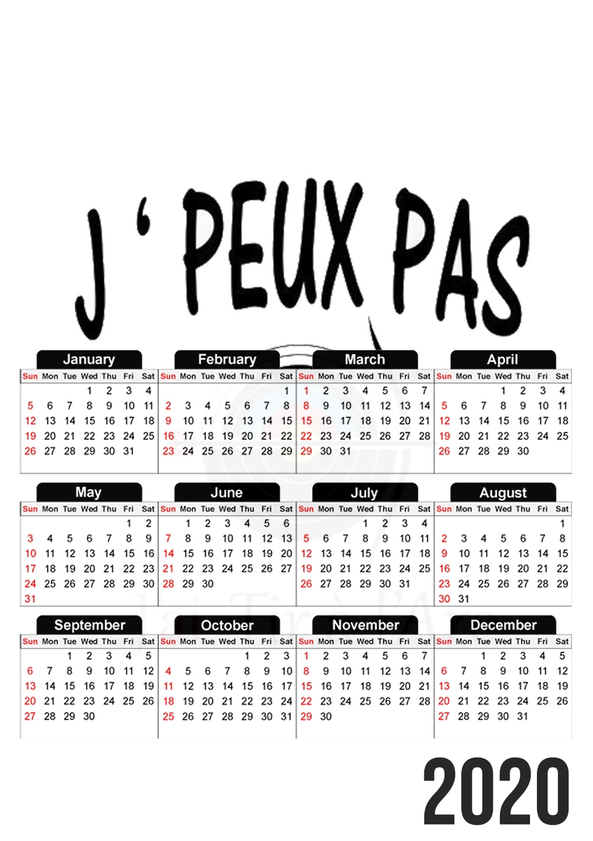  Je peux pas je tire a l'arc for A3 Photo Calendar 30x43cm