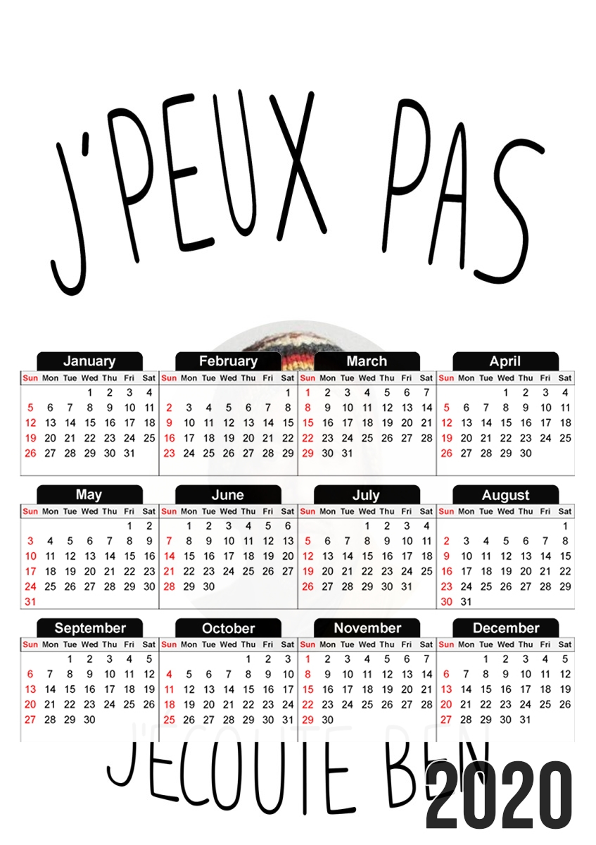  Je peux pas jecoute ben harper for A3 Photo Calendar 30x43cm