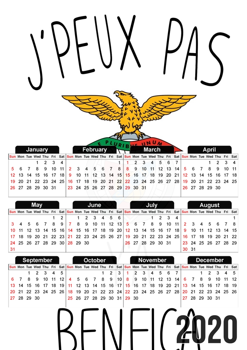  Je peux pas ya benfica for A3 Photo Calendar 30x43cm