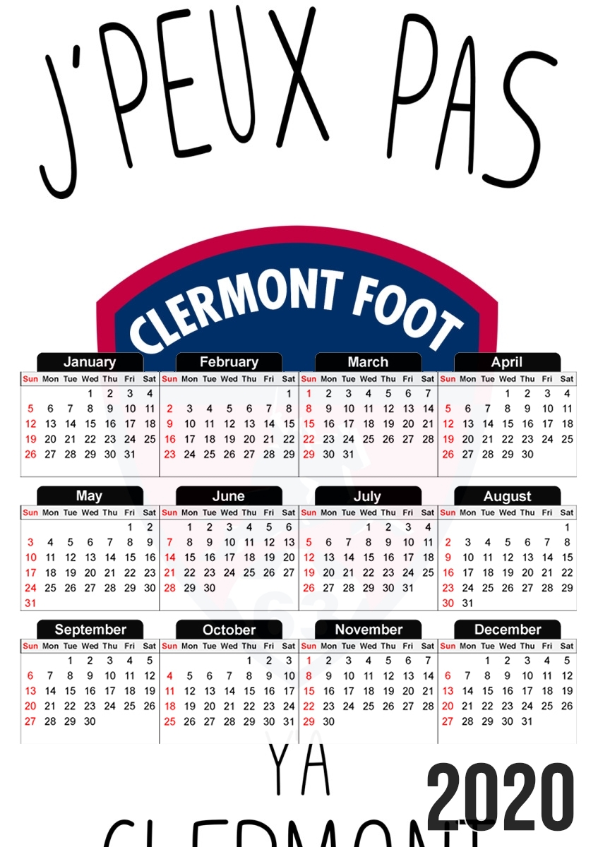  Je peux pas ya Clermont for A3 Photo Calendar 30x43cm