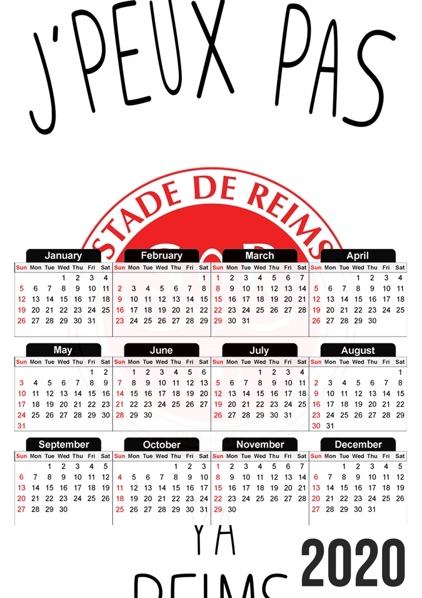  Je peux pas ya Reims for A3 Photo Calendar 30x43cm