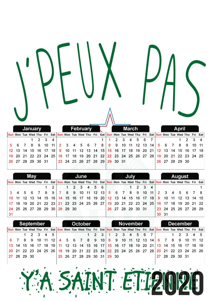  Je peux pas ya saint etienne for A3 Photo Calendar 30x43cm