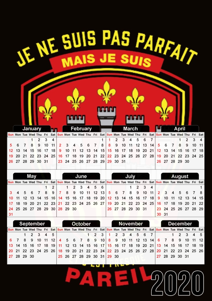  Je suis lotois for A3 Photo Calendar 30x43cm