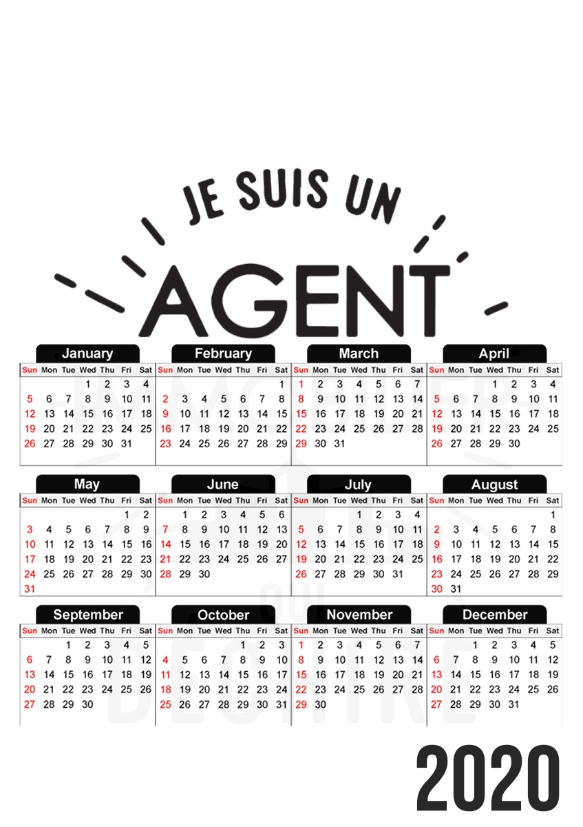  Je suis un agent immobilier qui dechire for A3 Photo Calendar 30x43cm