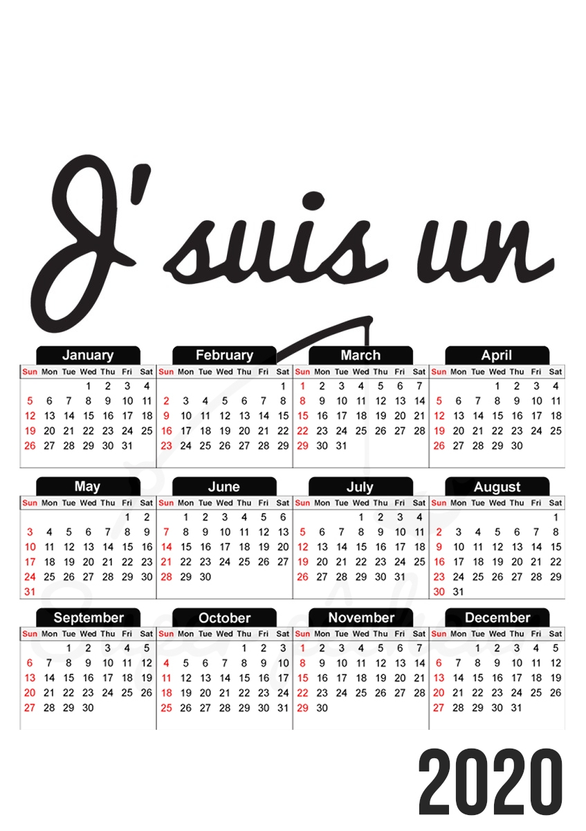  Je suis un super pecheur for A3 Photo Calendar 30x43cm