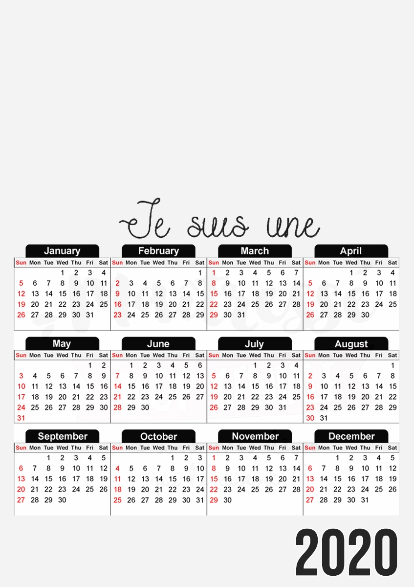  Je suis une maitresse trop geniale Ce sont mes eleves qui le disent for A3 Photo Calendar 30x43cm