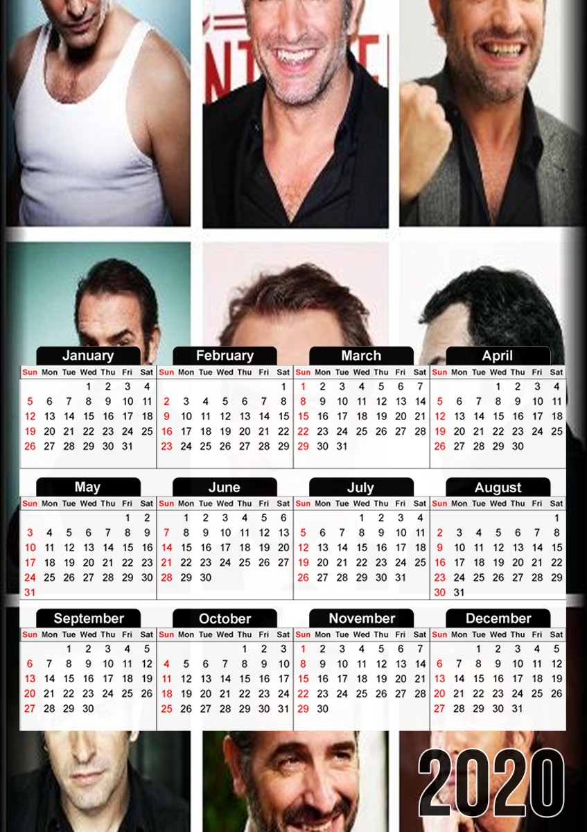  Jean Dujardin collage for A3 Photo Calendar 30x43cm