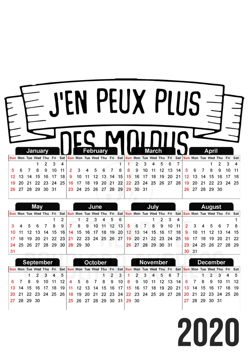  Jen peux plus des moldus je prends le poudlard express for A3 Photo Calendar 30x43cm