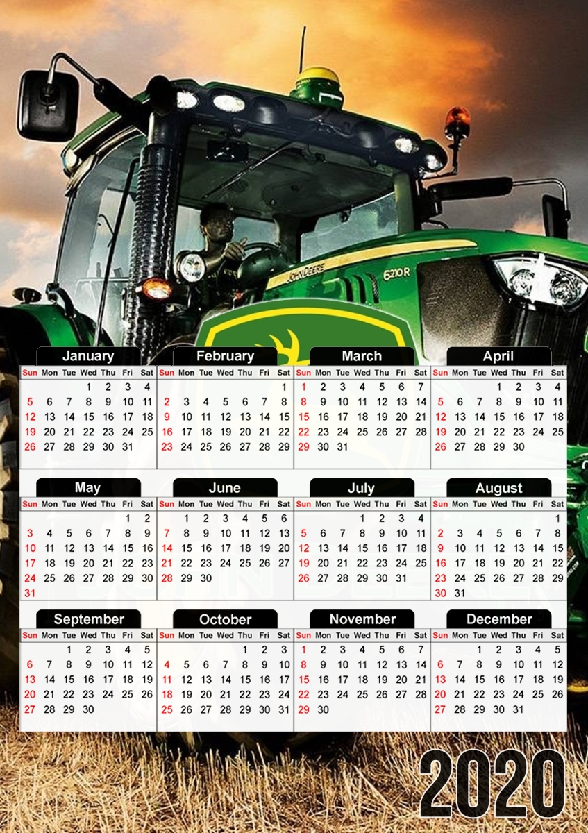  John Deer tractor Farm for A3 Photo Calendar 30x43cm