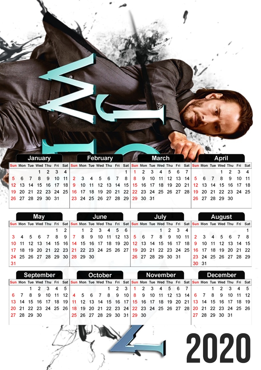  John Wick Bullet Time for A3 Photo Calendar 30x43cm