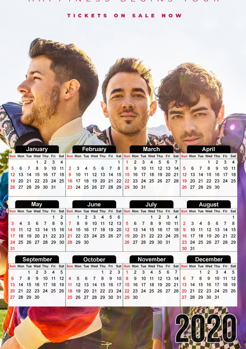  Jonas Brothers for A3 Photo Calendar 30x43cm