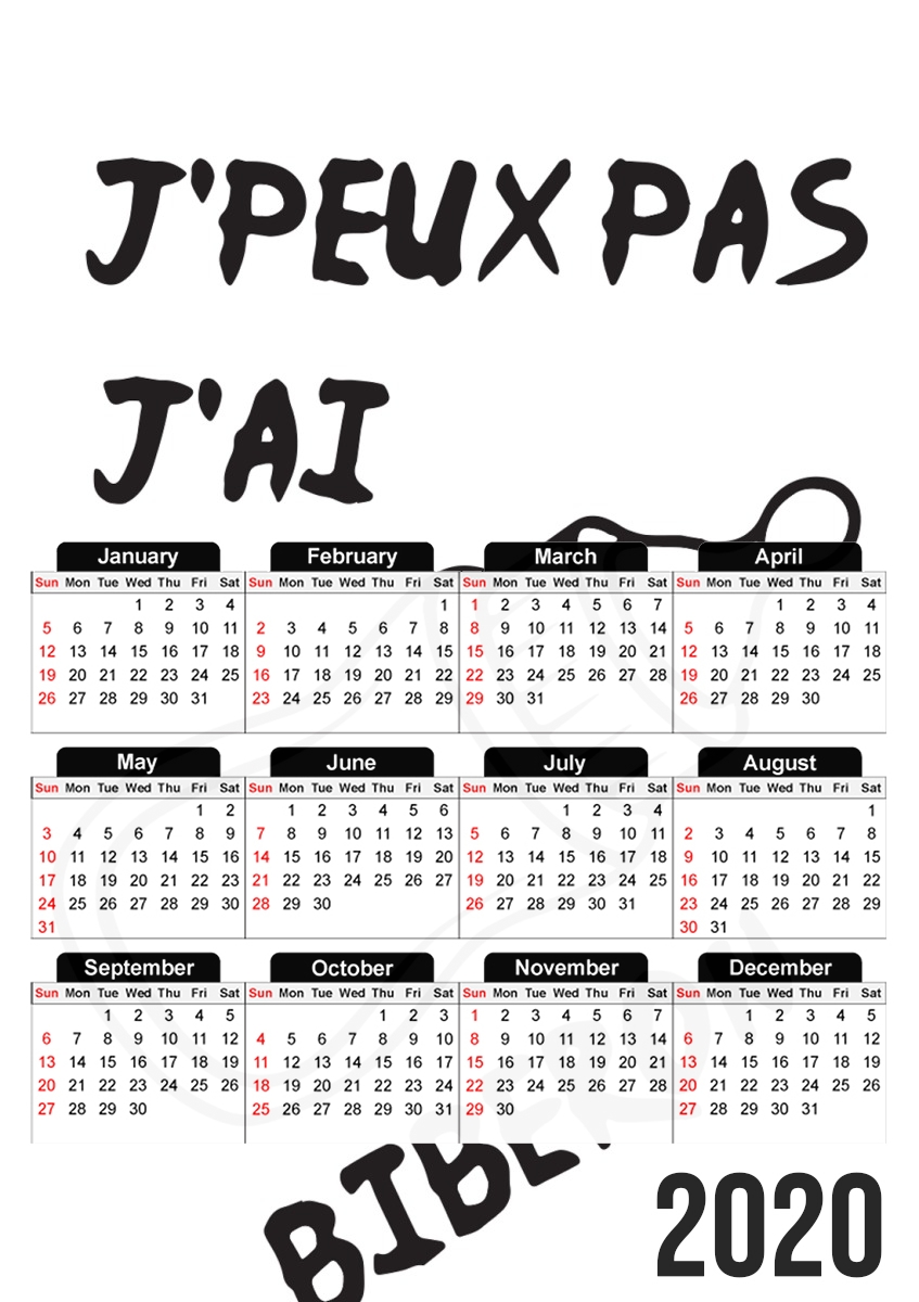  Jpeux pas jai biberon for A3 Photo Calendar 30x43cm