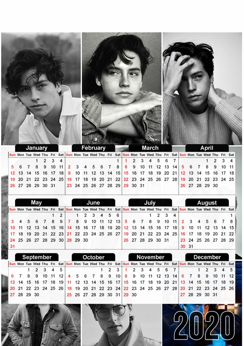  JugHead Cole Sprouse for A3 Photo Calendar 30x43cm