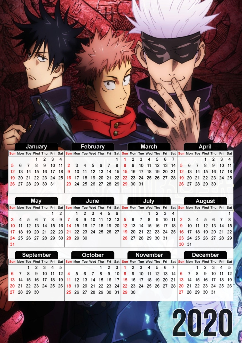  Jujutsu Kaisen for A3 Photo Calendar 30x43cm