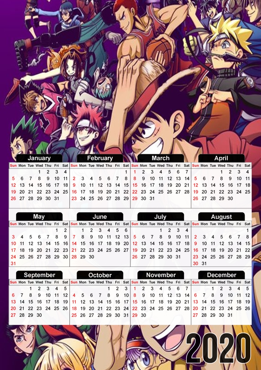  Jump Heroes for A3 Photo Calendar 30x43cm