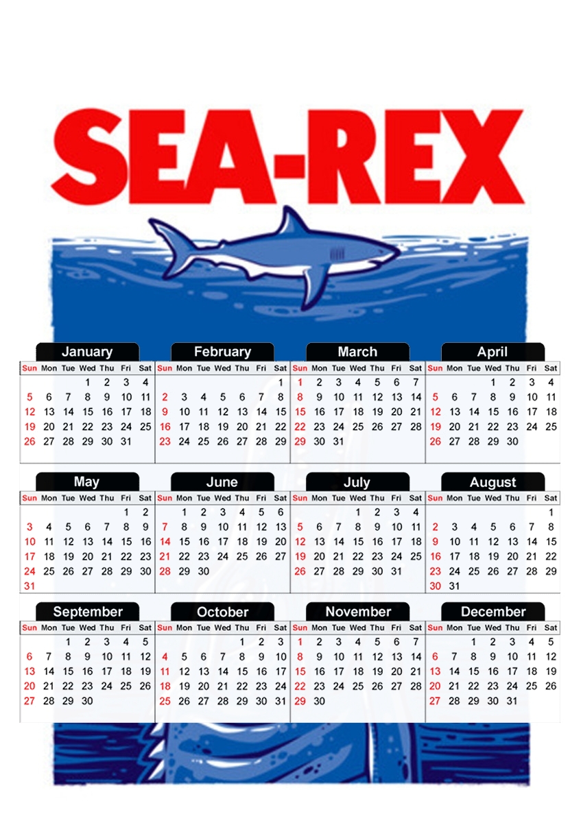  Jurassic World Sea Rex for A3 Photo Calendar 30x43cm