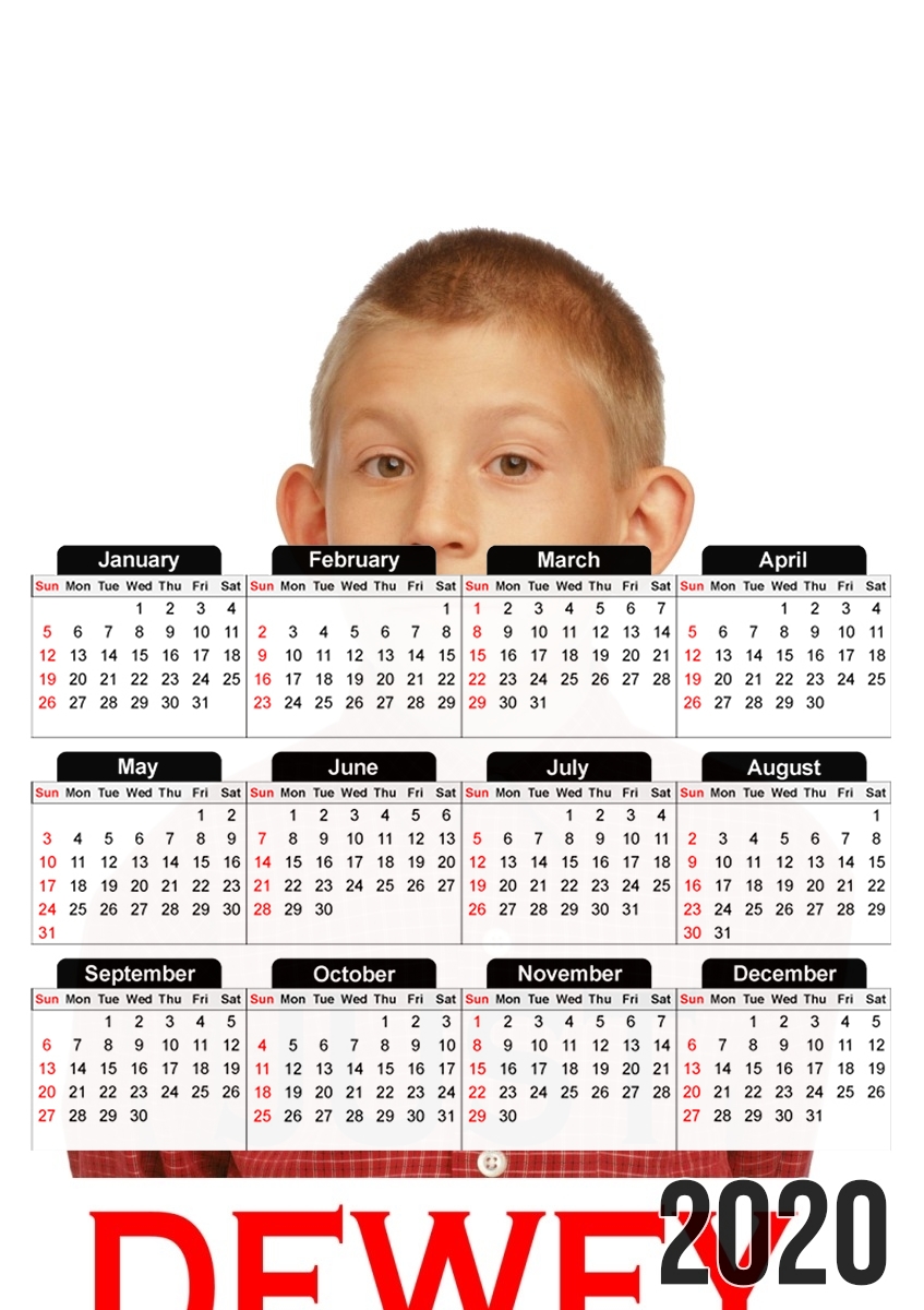  Just dewey for A3 Photo Calendar 30x43cm