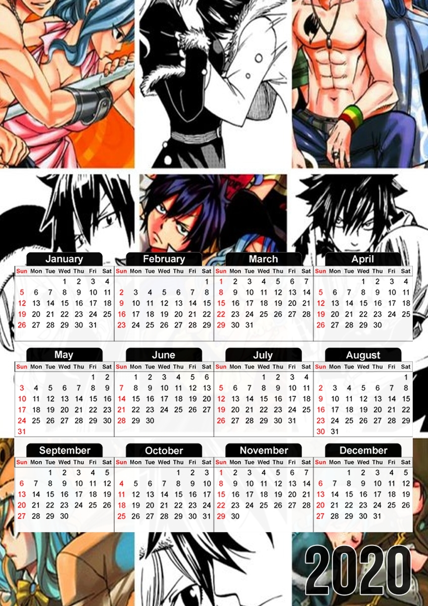  Juvia X Gray Collage for A3 Photo Calendar 30x43cm