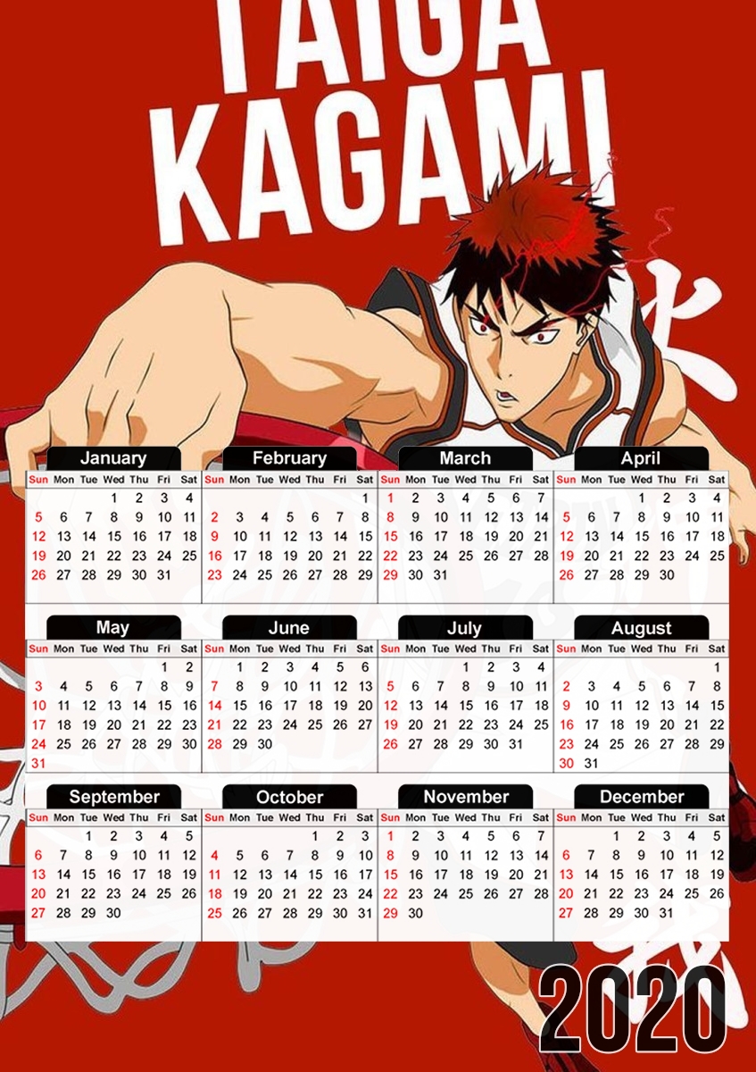  Kagami Taiga for A3 Photo Calendar 30x43cm