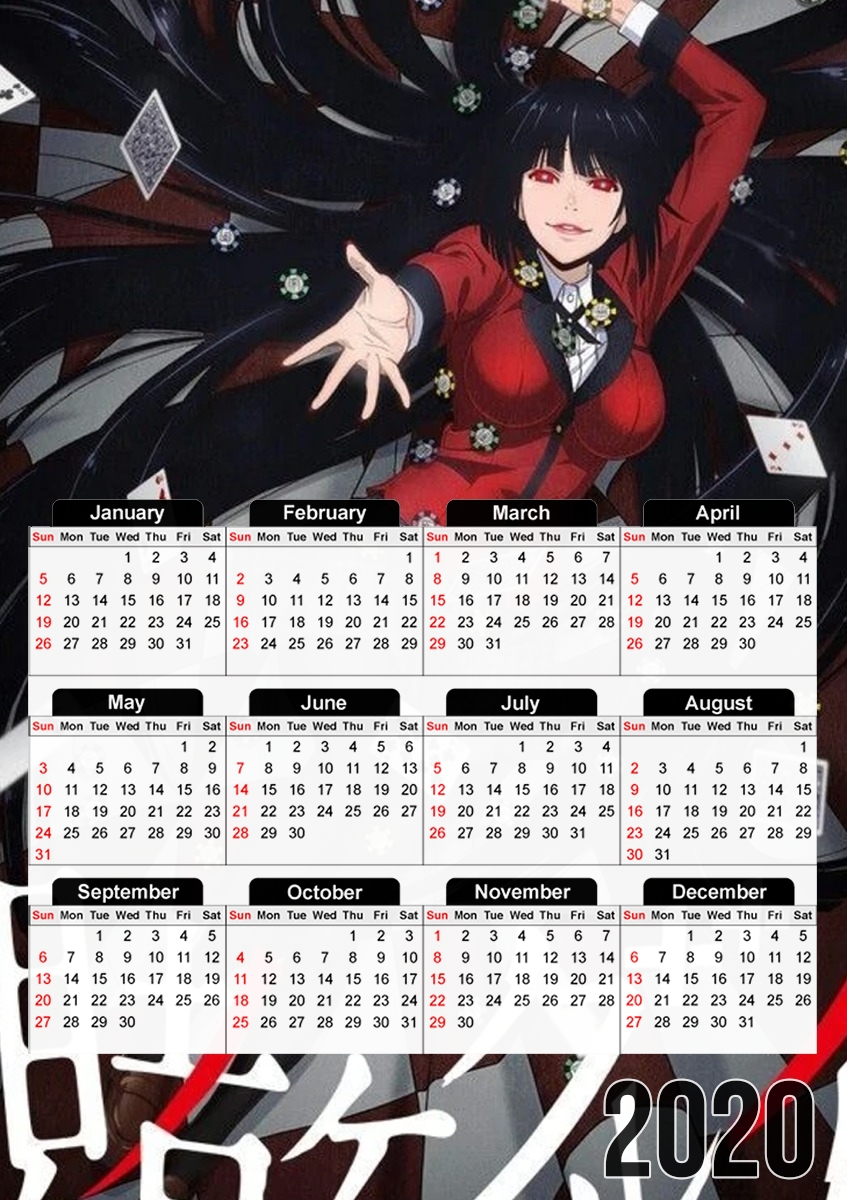  Kakegurui gambling school for A3 Photo Calendar 30x43cm