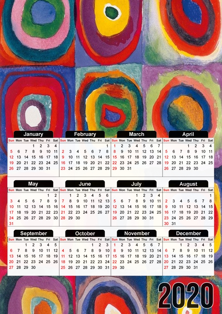  Kandinsky circles for A3 Photo Calendar 30x43cm