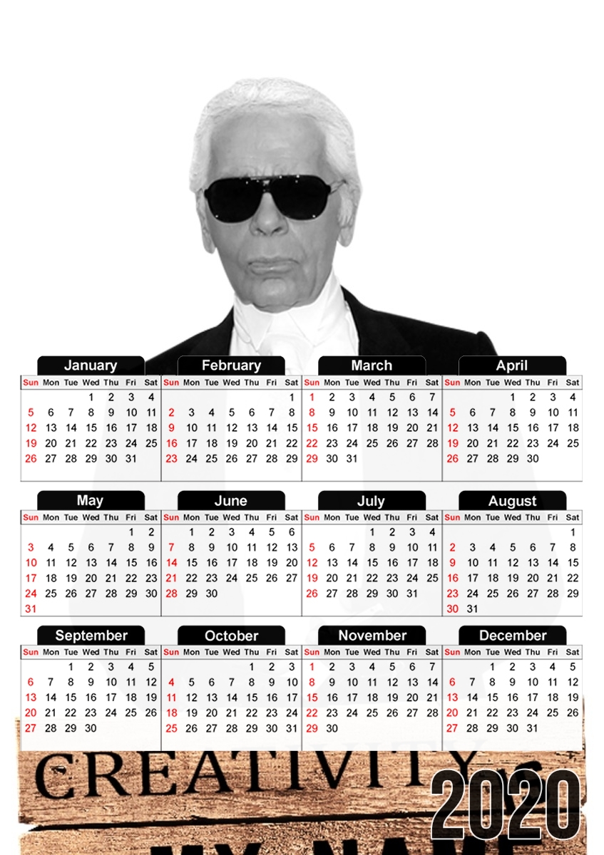  Karl Lagerfeld Creativity is my name for A3 Photo Calendar 30x43cm