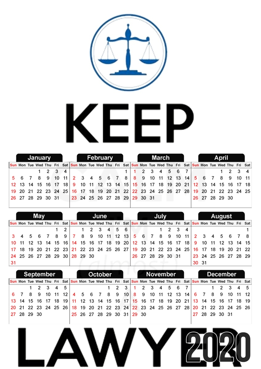  Keep calm i am almost a lawyer for A3 Photo Calendar 30x43cm