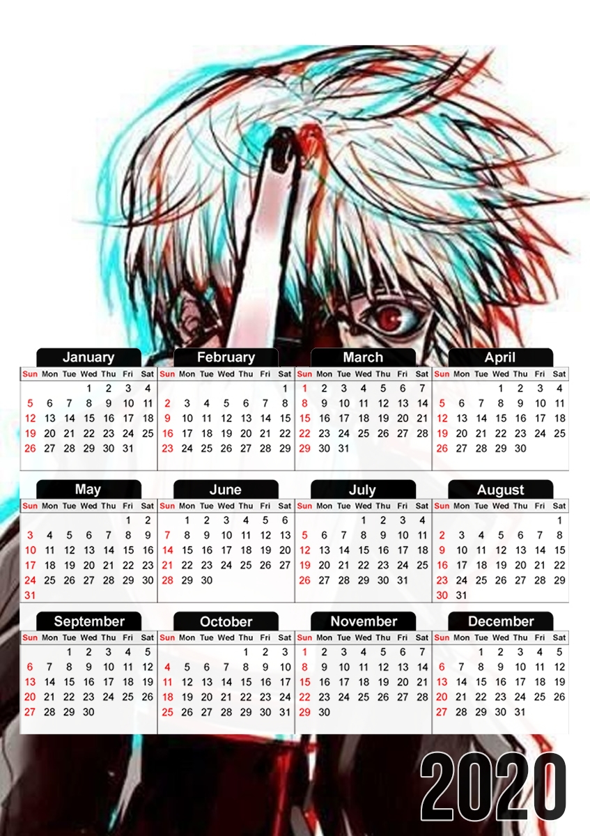  Ken Kaneki Hello Fuck for A3 Photo Calendar 30x43cm