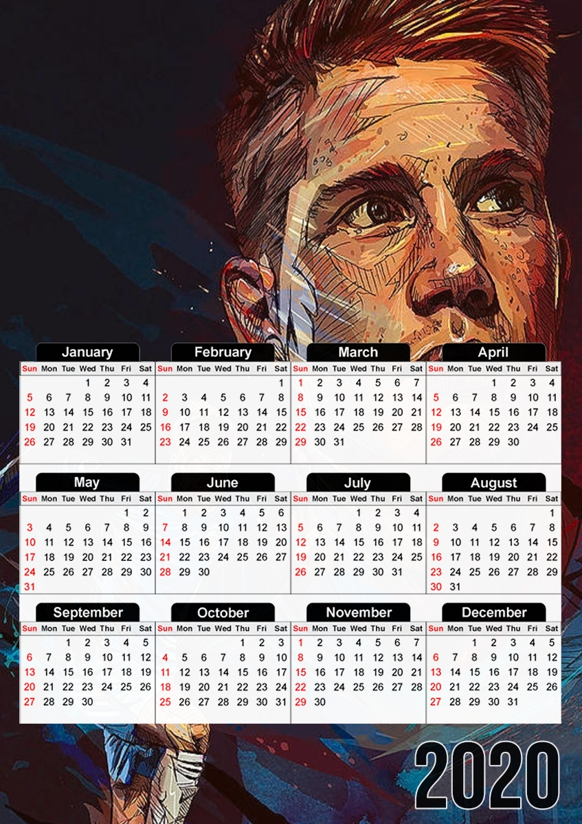  Kevin De Bruyne PaintArt for A3 Photo Calendar 30x43cm