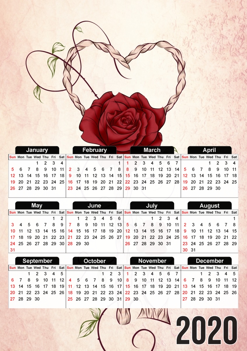  Key Of Love for A3 Photo Calendar 30x43cm