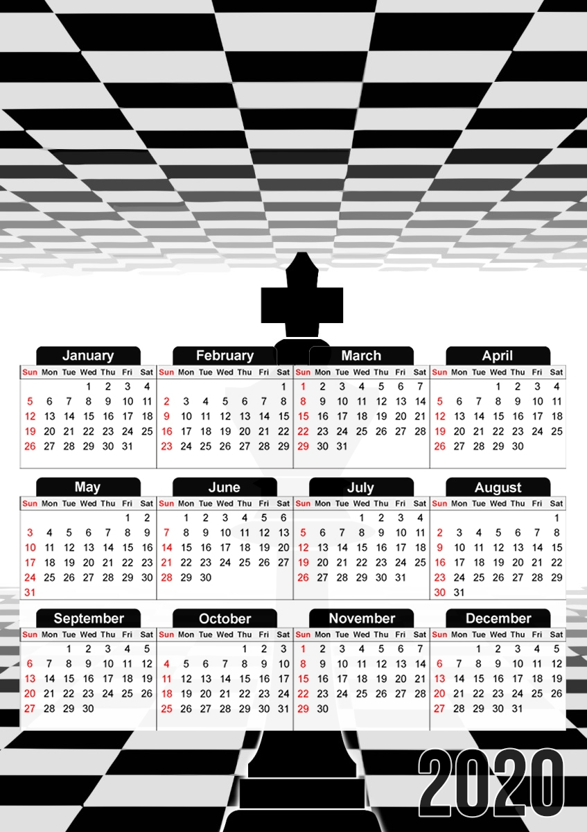  King Chess for A3 Photo Calendar 30x43cm