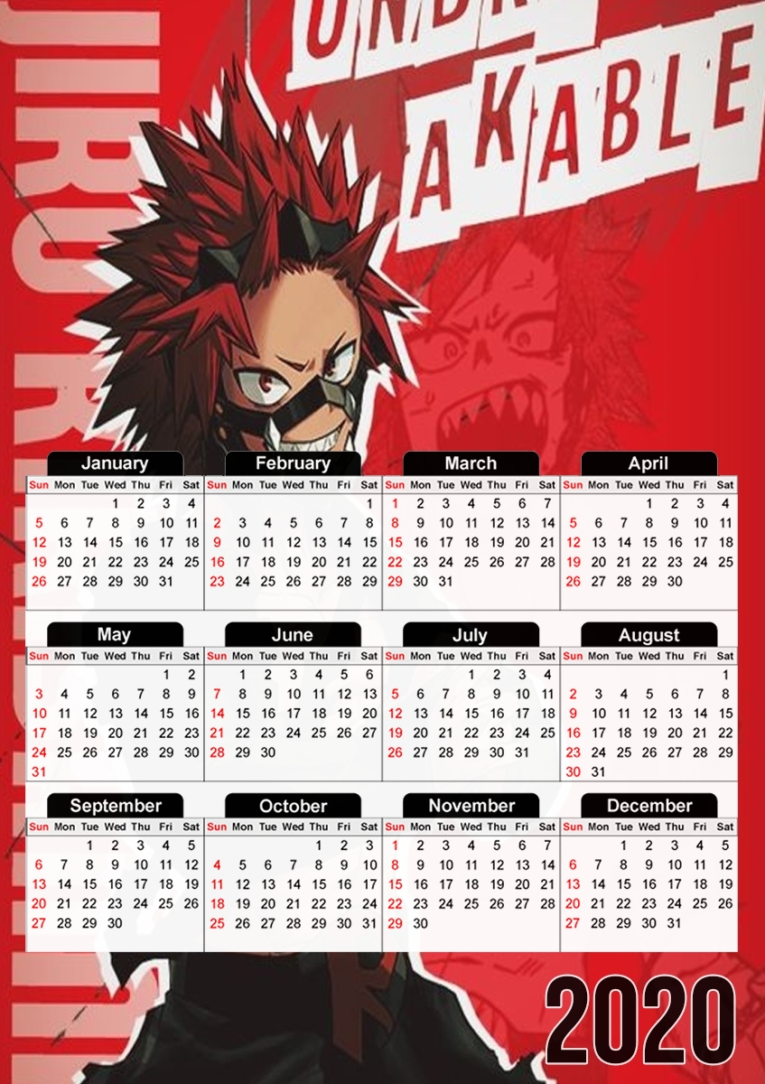  Kirishima Eijirou for A3 Photo Calendar 30x43cm